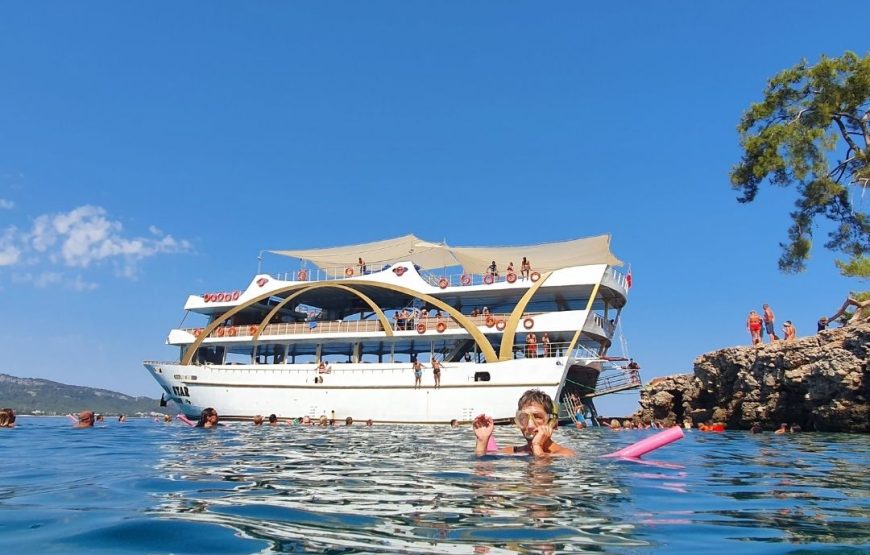 From Antalya To Kemer Mega Star Boat Trip w/Free Transfer